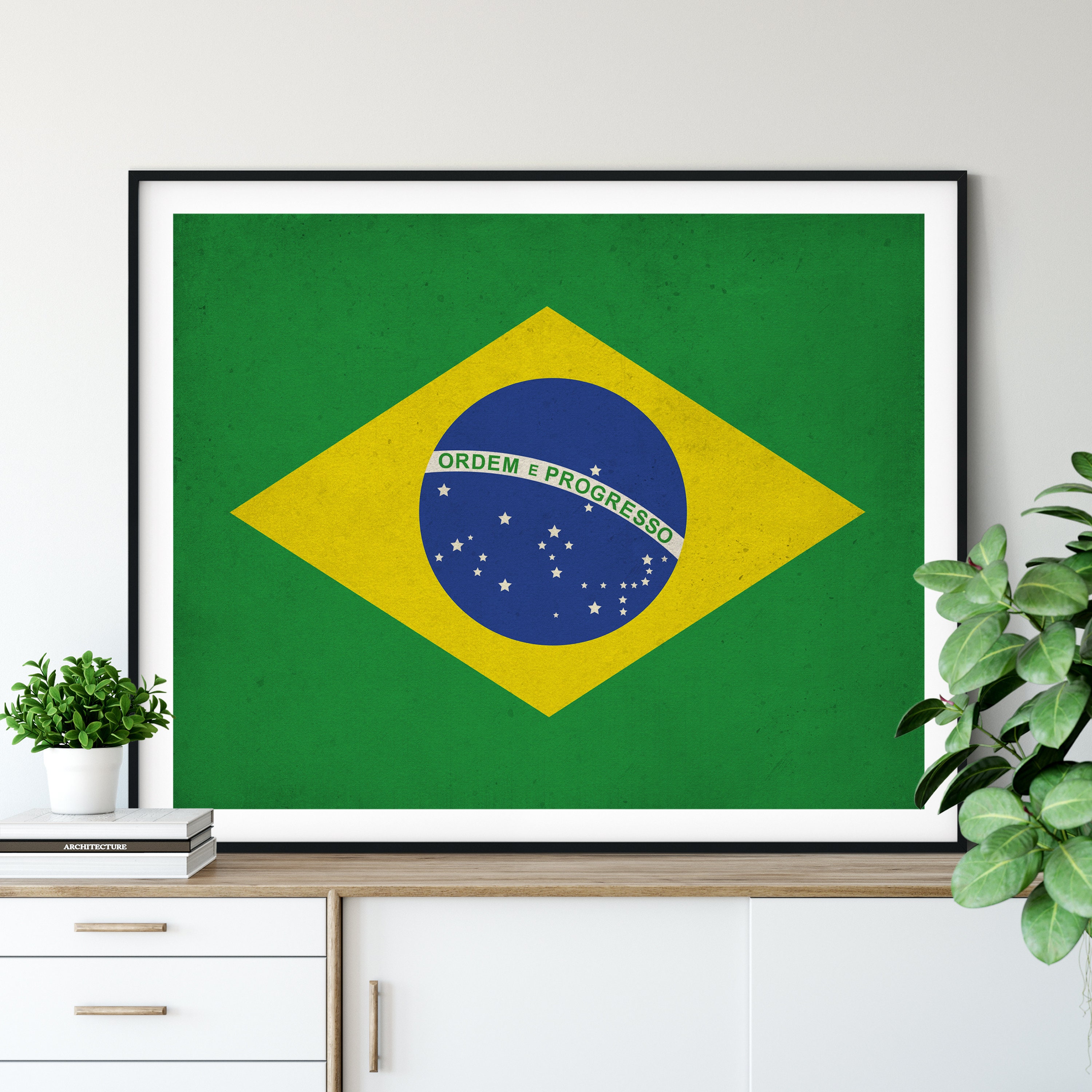 pennellata bandiera brasile. bandiera nazionale 5946145 Arte