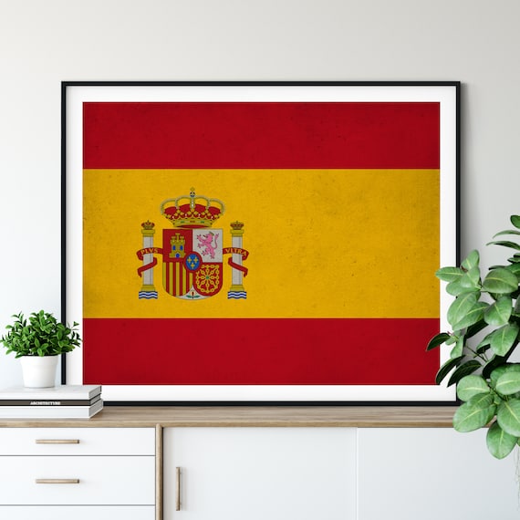 Spain Flag Art Print: Vintage Spanish Heritage Wall Decor
