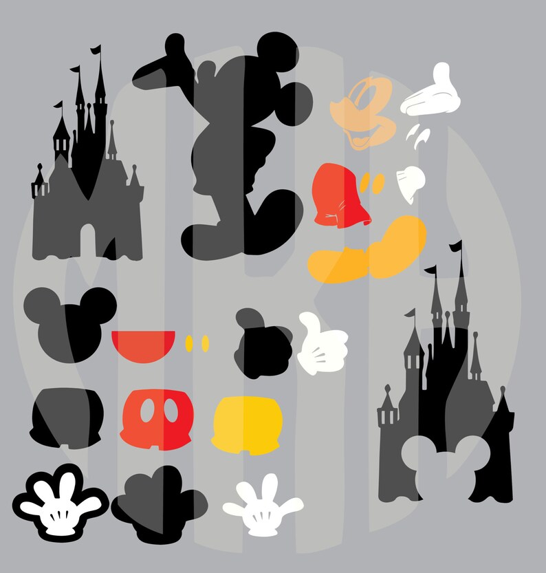 Download Multilayer Mickey Mouse SVG DXF svg cutting file .SVG for | Etsy