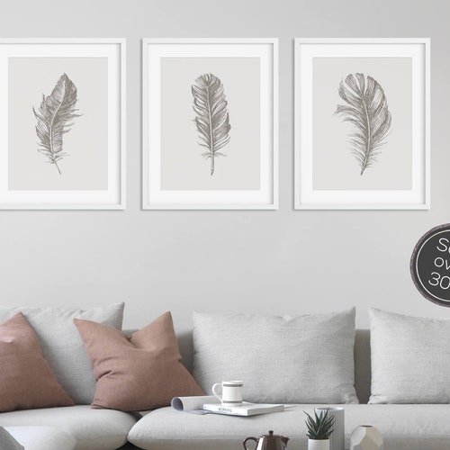 Set of 3 Mustard Yellow Decor Yellow Wall Art Yellow Grey Etsy UK