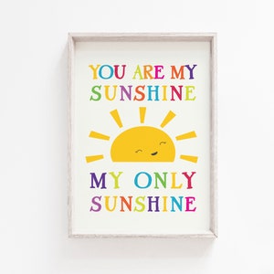 You Are My Sunshine, Prints, Nursery Print, Nursery, Art Prints, Quote Print, Wall Art, Nursery Wall Art, Wall Art Print, Nursery Quote