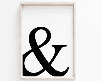 Wall Art Prints, Minimalist Wall Art, Ampersand Print, Minimalist Print, Modern Wall Art, Scandinavian Print, Art Prints, Minimalist Art