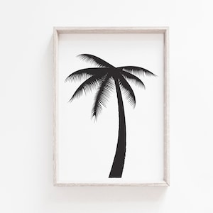 Palm Tree Print, Wall Art, Palm Tree Wall Art, Black and White Art, Wall Art Print, Scandinavian Print, Minimalist Wall Art, Monochrome, Art