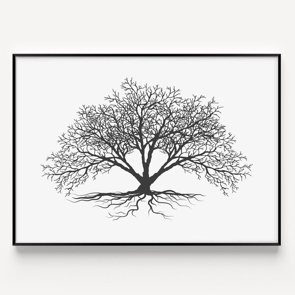 Wall Art, Tree Print, Black and White, Prints, Wall Art Print, Black and White Art, Tree Wall Art, Minimalist Print, Minimalist Art, Trees