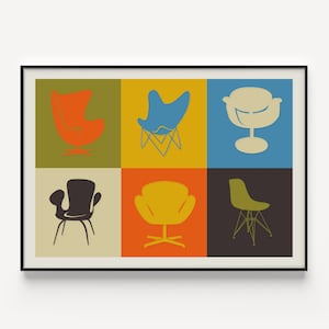 Mid Century Modern, Prints, Wall Art Print, Mid Century, Retro Wall Art, Minimalist Print, Art Print, Retro Print, Wall Art, Retro Poster