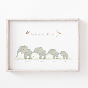 Custom Family Gift, Family Gift, Family Print, Personalised, Custom, Elephant Print, Personalised Gift, Elephant, Custom Gift, Custom Family