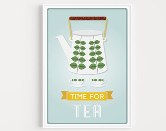Mid Century Modern, Kitchen Print, Mid Century, Tea Print, Wall Art Print, Wall Art, Mid Century Print, Kitchen Wall Art, Mid Century Art