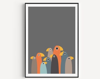 Wall Art, Bird Print, Wall Art Print, Scandi, Minimalist, Nordic Bird, Wall Decor, Digital Print, Modern Art, Scandinavian Art, Bird Poster