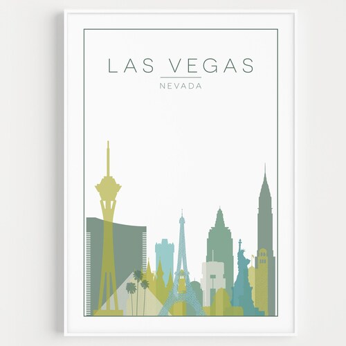 Las Vegas Vintage Travel Poster Wall Art Print ZT551 Etsy