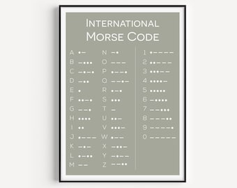 Morse Code Poster, Morse Code Print, Wall Art Print, Wall Art, Morse Code, Minimalist Wall Art, Prints, Minimalist Print, Modern Art