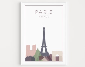 Wall Art, Paris Print, Paris Wall Art, Prints, Paris Poster, Eiffel Tower, Minimalist, Travel Print, Paris, Modern Travel, Travel Wall Art