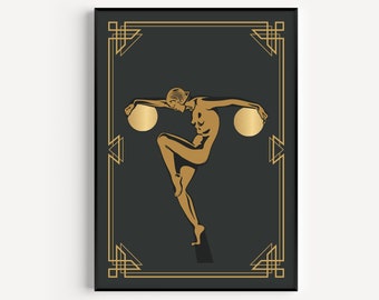 Gold Art Deco, Prints, Art Deco Poster, Art Deco Print, Black Gold Print, Black Print, Art Deco Wall Art, Art Deco, Deco, Gold, Wall Art