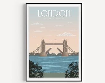 London Poster, Wall Art, London Print, Travel Print, Travel Posters, London Wall Art, Wall Art Print, Travel Wall Art, London, City Poster