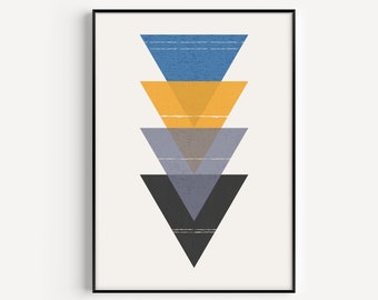 Geometric Wall Art, Prints, Wall Art Print, Geometric Print, Triangle Print, Geometric Poster, Scandinavian, Art Print, Minimalist Print