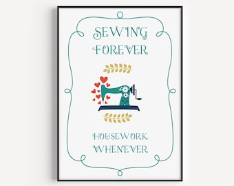 Sewing Print, Quote Print, Sewing Gift, Wall Art Print, Minimalist Print, Sewing Art, Sewing Poster, Quote Wall Art, Wall Art, Sewing