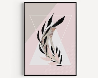 Wall Art Print, Pink Wall Art, Pink, Prints, Wall Art, Grey Print, Blush Pink, Art Print, Scandinavian Print, Pink Print, Fine Art Print