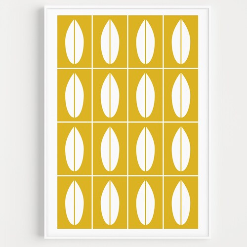Yellow and Gray Art Print Abstract Geometric Wall Art Etsy