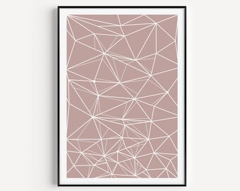 Geometric Print, Wall Art, Wall Art Prints, Blush Pink Print, Scandinavian Print, Minimalist Print, Minimalist Wall Art, Geometric Wall Art