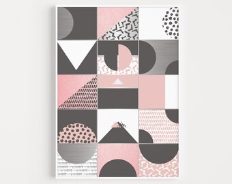 Wall Art, Pink Wall Art, Scandinavian Print, Minimalist Print, Abstract Wall Art, Prints, Wall Art Print, Minimalist Art, Abstract Print,