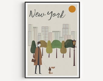 New York Wall Art, New York Poster, Travel Print, Prints, Wall Art, New York Print, Modern Print, Wall Art Print, New York Art, New York