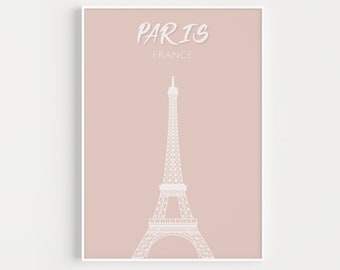 Wall Art Print, Paris Print, Travel Print, Pink Wall Art, Art Print, Paris, Prints, Paris Wall Art, Wall Art, Travel Poster, Pink Print, Art