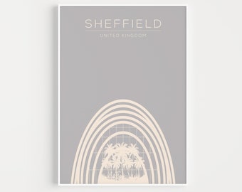 Sheffield Print, Wall Art Print, Sheffield Wall Art, Travel Print, Travel Poster, Poster, Minimalist Print, Wall Art, Travel Art, Sheffield