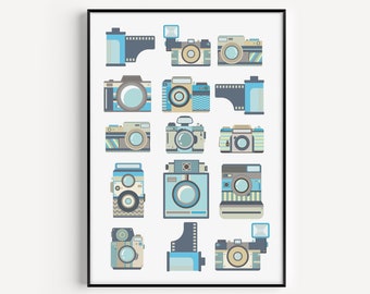 Wall Art Print, Retro Print, Retro Poster, Camera Print, Retro Art, Wall Art, Retro Camera, Prints, Retro Wall Art, Retro Prints, Art