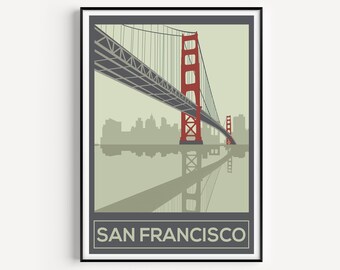 San Francisco Poster, San Francisco Wall Art, San Francisco Print, Wall Art, Wall Art Prints, San Francisco, Prints, Travel Poster, Travel