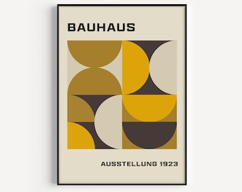 Bauhaus Print, Yellow Print, Bauhaus Poster, Minimalist Wall Art, Yellow, Bauhaus Wall Art, Prints, Yellow Art Print, Wall Art Print, Poster