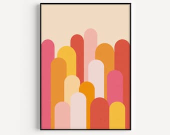 Pink Wall Art, Minimalist Print, Art Print, Wall Art, Pink Print, Scandinavian Print, Wall Art Print, Minimalist Art, Geometric Wall Art
