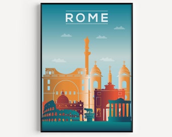 Rome Print, Rome Poster, Art Print, Wall Art, Travel Print, Rome Wall Art, Rome Art, Travel Wall Art, Italy, Travel Poster, Wall Art Print