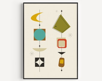 Wall Art, Mid Century Print, Mid Century Modern, Prints, Retro Print, Mid Century, Wall Art Print, Retro Wall Art, Poster, Minimalist Print