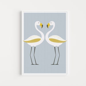 Flamingo Wall Art, Flamingo Print, Flamingo Poster, Minimalist, Wall Art Print, Minimalist Print, Minimalist Flamingo, Scandi Wall Art