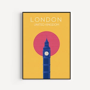 London Print, London Poster, Yellow Print, Wall Art, Travel Print, Wall Art Print, Poster, London Travel Print, London Wall Art, Travel Art