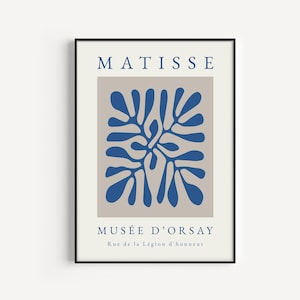 Matisse Print, Blue Wall Art, Boho Wall Art, Blue Print, Minimalist Wall Art, Matisse Wall Art, Prints, Rustic, Art Print, Wall Art Print