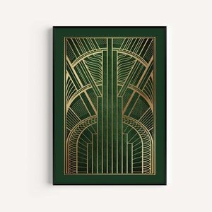 Art Deco Print, Art Deco Wall Art, Green Print, Art Deco, Green Art Deco Print, Deco, Prints, Green, Art Deco Wall Art, Art Deco Poster