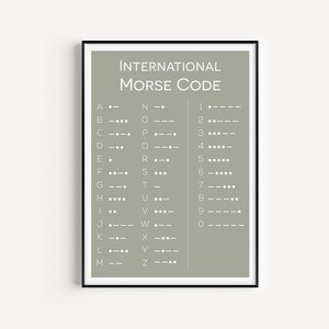 Morse Code Poster, Morse Code Print, Wall Art Print, Wall Art, Morse Code, Minimalist Wall Art, Prints, Minimalist Print, Modern Art