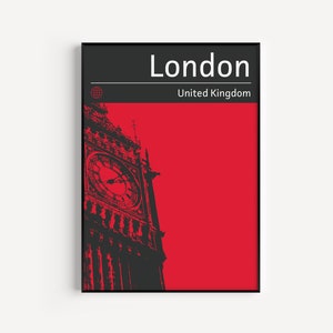 London Poster, Travel Print, Wall Art, Prints, Travel Poster, Big Ben Print, London Print, London Art, Travel Wall Art, Big Ben, Posters