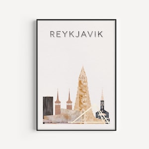 Iceland Print, Wall Art Print, Reykjavik Print, Poster, Travel Print, Print, Reykjavik, Iceland, Art Print, Iceland Poster, Travel, Wall Art