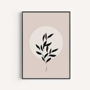 Wall Art Print, Botanical Print, Flower Wall Art, Neutral, Flower Print, Beige Wall Art, Neutral Print, Minimalist, Flower, Wall Art, Prints