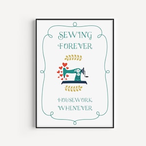Sewing Print, Quote Print, Sewing Gift, Wall Art Print, Minimalist Print, Sewing Art, Sewing Poster, Quote Wall Art, Wall Art, Sewing