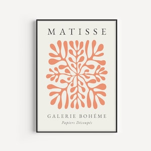 Matisse Print, Boho Wall Art, Orange Print, Minimalist Wall Art, Orange, Matisse Wall Art, Prints, Orange Art Print, Wall Art Print, Poster