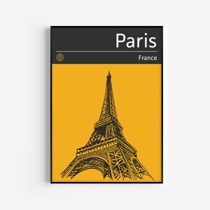 Paris Poster, Travel Print, Wall Art, Modern City Poster, Modern Travel Art, Eiffel Tower Print, Paris Art, Paris Print, Paris City Poster
