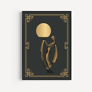Art Deco Print, Black Print, Black Gold Print, Art Deco Wall Art, Art Deco, Gold Art Deco, Deco, Prints, Gold, Wall Art, Art Deco Poster