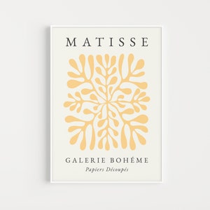 Matisse Print, Boho Wall Art, Yellow Print, Minimalist Wall Art, Yellow, Matisse Wall Art, Prints, Yellow Art Print, Wall Art Print, Poster