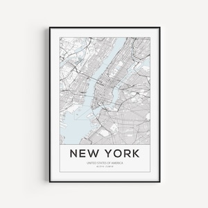 New York Karte Druck, New York Druck, Wandkunst, New York Karte, Karte Druck, New York Wandkunst, Karte Wandkunst, New York, Karte Kunstdruck, Karte Poster