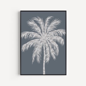 Wall Art Print, Palm Tree Print, Wall Art, Palm Tree Wall Art, Art Print, Blue, Botanical Print, Scandinavian Print, Minimalist Wall Art