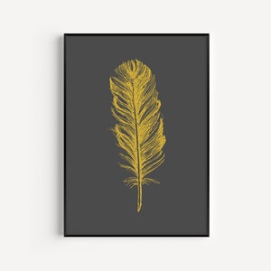 Feather Print, Botanical Wall Art, Fine Art Print, Wall Art Print, Botanical Print, Feather Wall Art, Prints, Minimalist, Minimalist Art