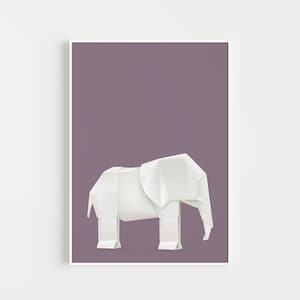 Wall Art Print, Minimalist Print, Origami Print, Elephant Print, Origami Wall Art, Modern Art, Wall Art, Minimalist Art, Origami, Prints