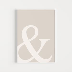 Wall Art Prints, Neutral Print, Ampersand Print, Beige Print, Minimalist Print, Neutral, Modern Wall Art, Art Print, Minimalist Wall Art